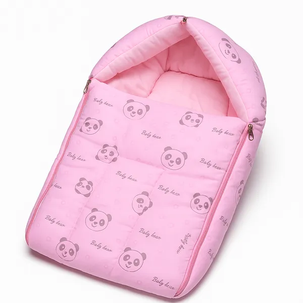 Pink_Printed_Sleeveless_Carry_Nest_Cum_Bed_For_Baby