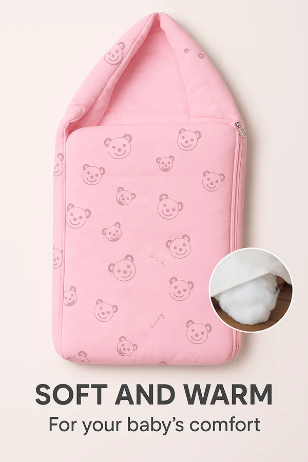 Pink_Printed_Sleeveless_Carry_Nest_Cum_Bed_For_Baby