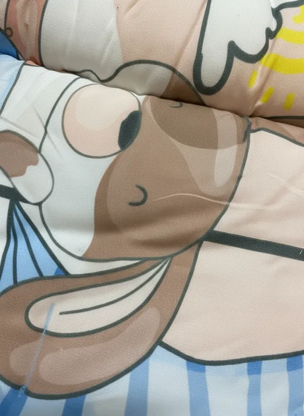 Cream_Mosquito_Net_Tent_Mattress_Set_With_Neck_Pillow_Pirate_Print