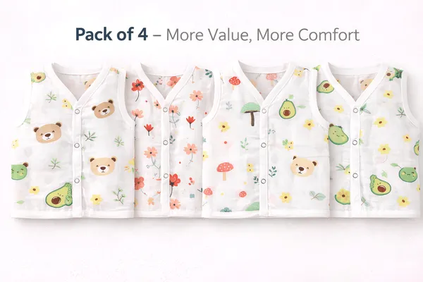 Premium_Muslin_Cotton_Front_Button_Baby_Jabla_Vest_Pack_of_4_/_Ultra_Soft_Breathable_Sleeveless_Newborn_&_Infant_Daily_Wear_/_Lightweight_Skin_Friendly_Summer_Wear_(0-12_Months)