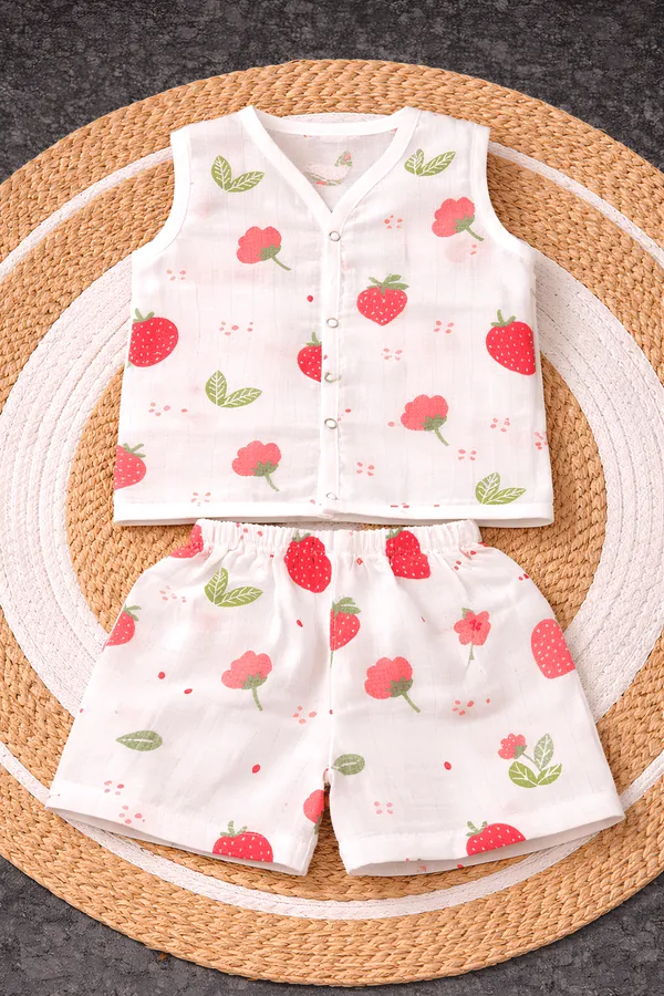 Premium_Muslin_Cotton_Baby_Jabla_&_Shorts_Set_???_Strawberry_Print_Ultra_Soft_Breathable_Sleeveless_Front_Button_Summer_Outfit_???_Lightweight_Skin_Friendly_Newborn_&_Infant_Wear_(0-12_Months)