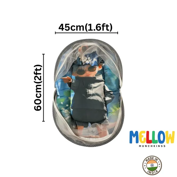 Multicolor_Mosquito_Net_Tent_Mattress_Set_With_Neck_Pillow_Boy_Print