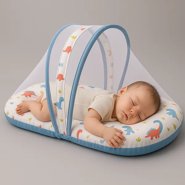 Floral_Pure_Cotton_&_Gentle_Comfort_Nest_Bed_With_Mosquito_Net_For_Baby_Pack_Of_2