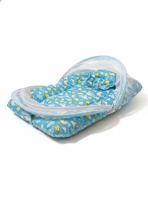 Blue_Mosquito_Net_Tent_Mattress_Set_With_Neck_Pillow_Sky_Print