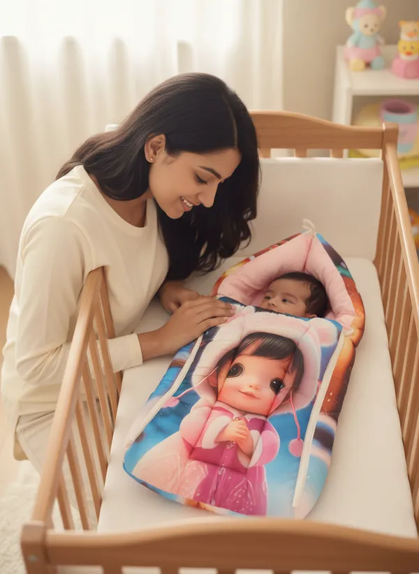 Pink_3_In_1_Baby_Carry_Nest_Cum_Sleeping_Bag_Girl_Print