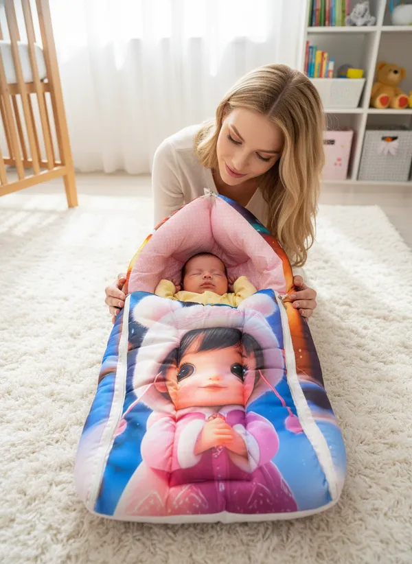 Pink_3_In_1_Baby_Carry_Nest_Cum_Sleeping_Bag_Girl_Print