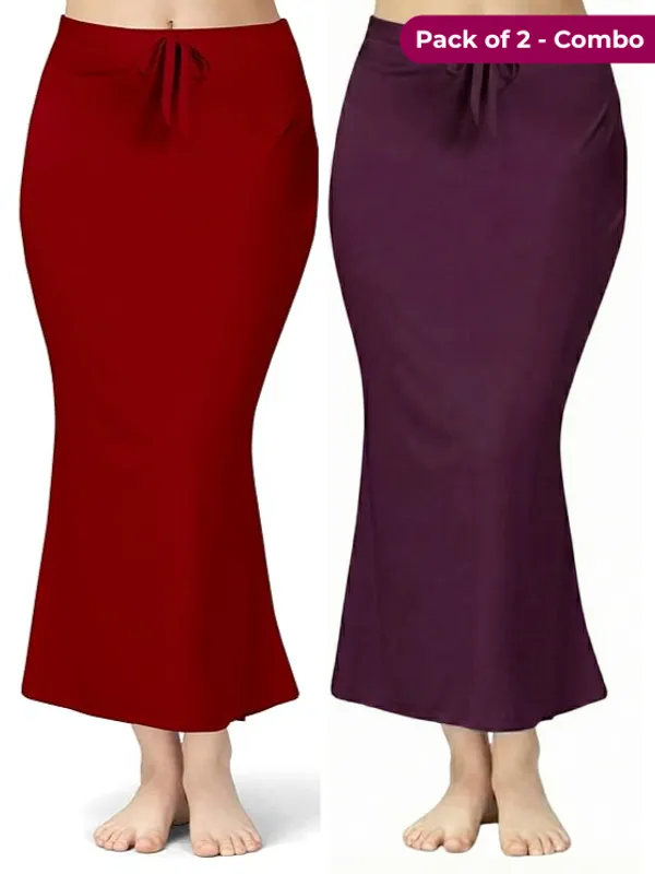 Pack_of_2__Maroon_&_Plum_Comfort_Lycra_4_Way_Fabric_Saree_Shapewear_For_Women