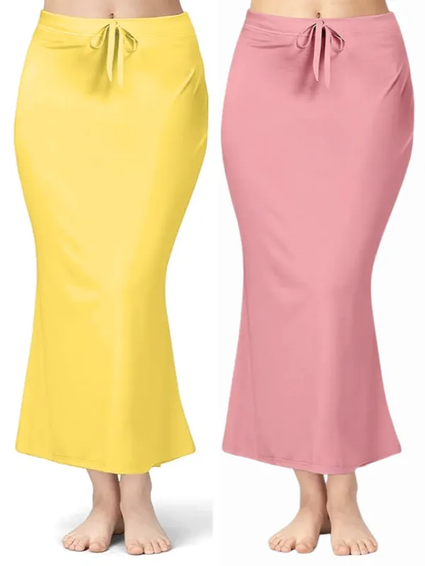 Pack_of_2__Onion_Pink_&_Yellow_Comfort_Lycra_4_Way_Fabric_Saree_Shapewear_For_Women