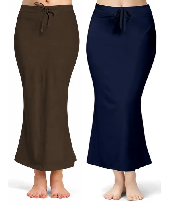 Pack_of_2__Coffee_&_Navy_Comfort_Lycra_4_Way_Fabric_Saree_Shapewear_For_Women