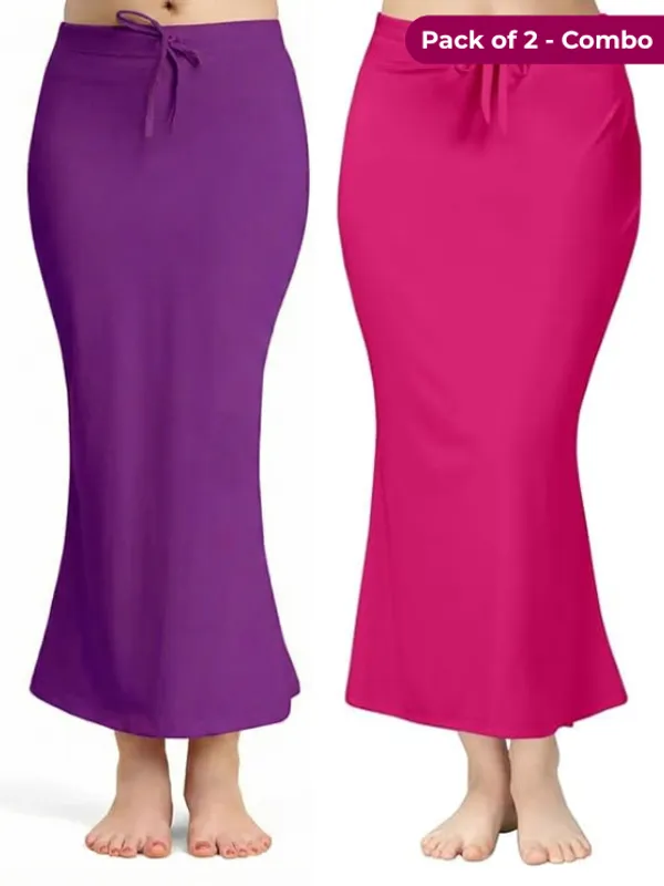 Pack_of_2_-_Purple_&_Pink_Comfort_Lycra_4_Way_Fabric_Saree_Shapewear_For_Women