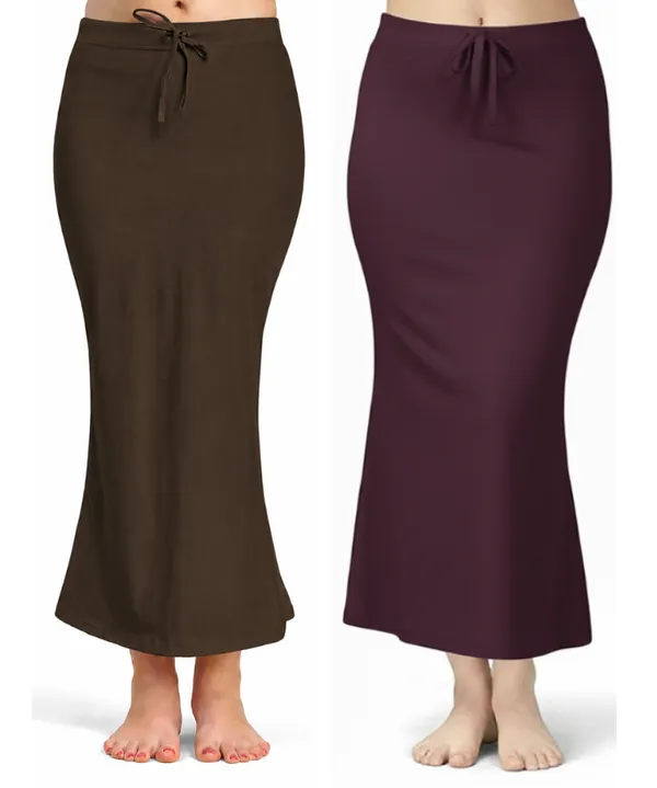 Pack_of_2__Coffee_&_Wine_Comfort_Lycra_4_Way_Fabric_Saree_Shapewear_For_Women