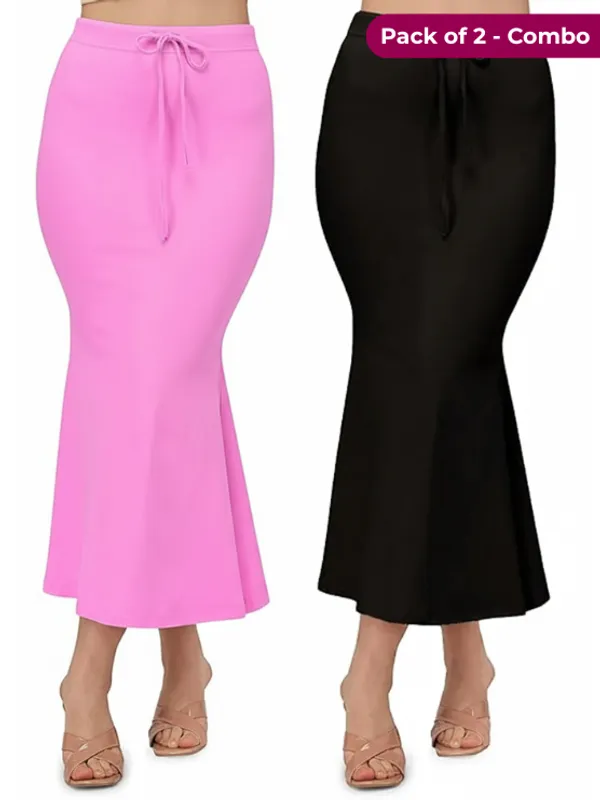 Pack_of_2-Baby_Pink-Black-Comfort_Lycra_4_Way_Fabric_Saree_Shapewear_For_Women