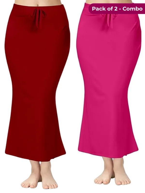 Pack_of_2__Maroon_&_Pink_Comfort_Lycra_4_Way_Fabric_Saree_Shapewear_For_Women