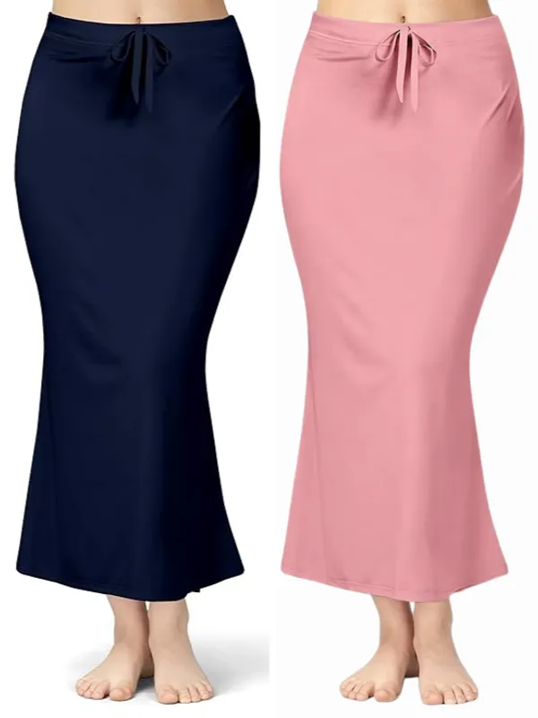Pack_of_2__Onion_Pink_&_Navy_Comfort_Lycra_4_Way_Fabric_Saree_Shapewear_For_Women