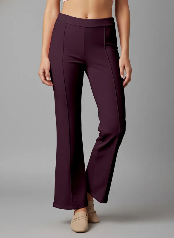 Flared_Pants_-_Black_&_Wine_-_Pack_of_2