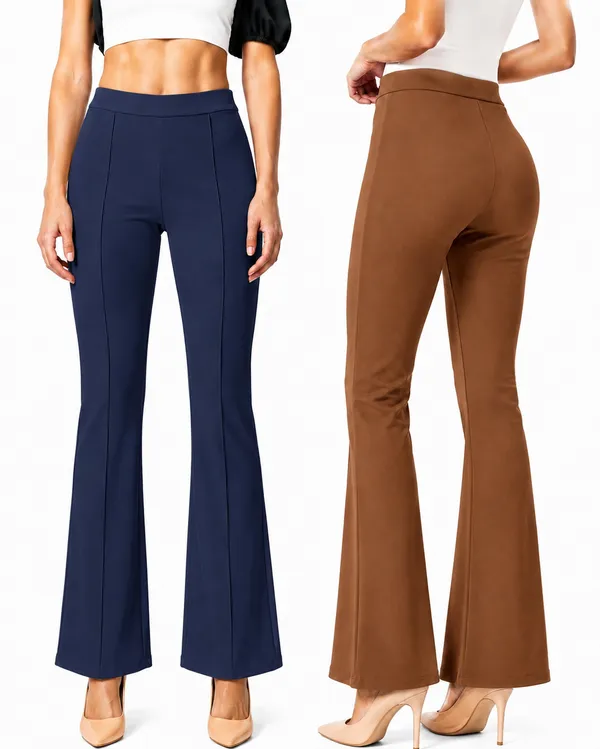 Flared_Pants_-_Brown_&_Navy_-_Pack_of_2