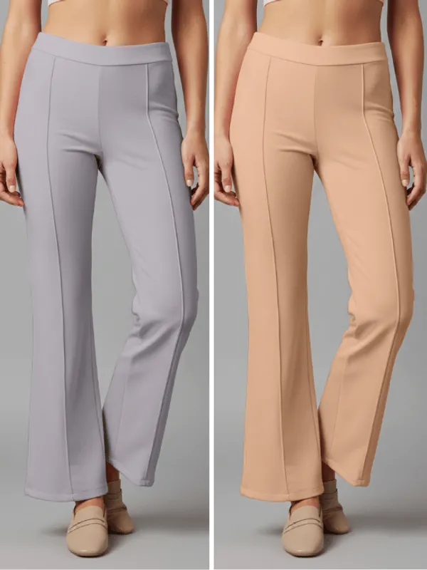 Flared_Pants_-_Grey_&_Cream_-_Pack_of_2