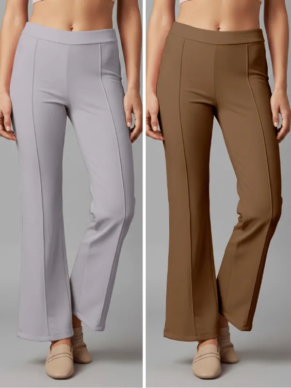 Flared_Pants_-_Grey_&_Khakhi_-_Pack_of_2