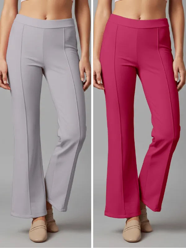 Flared_Pants_-_Grey_&_Pink_-_Pack_of_2