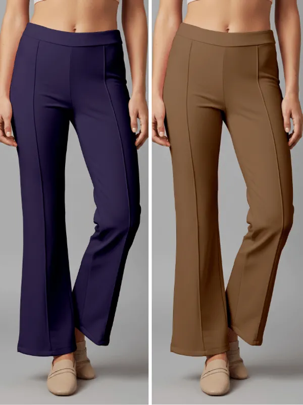 Flared_Pants_-_Navy_&_Khakhi_-_Pack_of_2