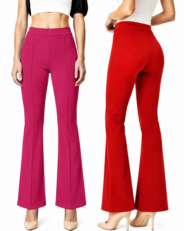 Flared_Pants_-_Pink_&_Red_-_Pack_of_2