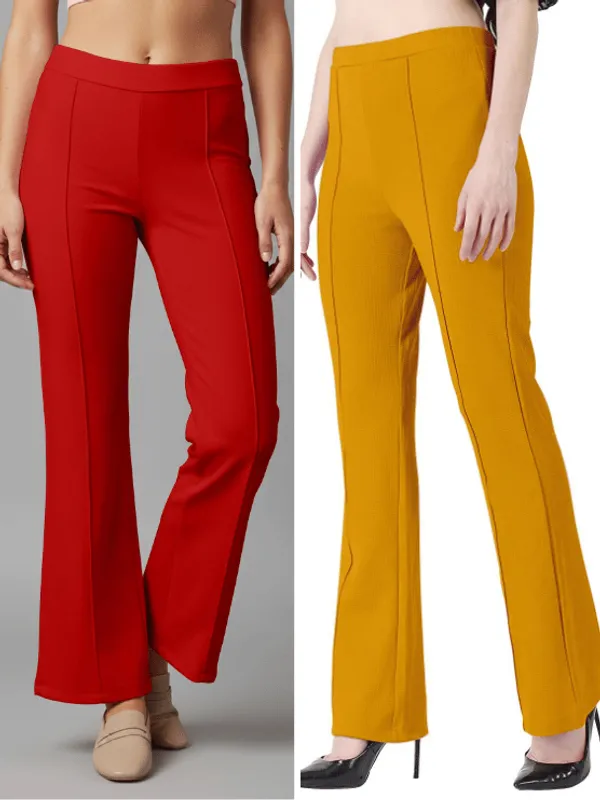 Flared_Pants_-_Red_&_Mustard_-_Pack_of_2
