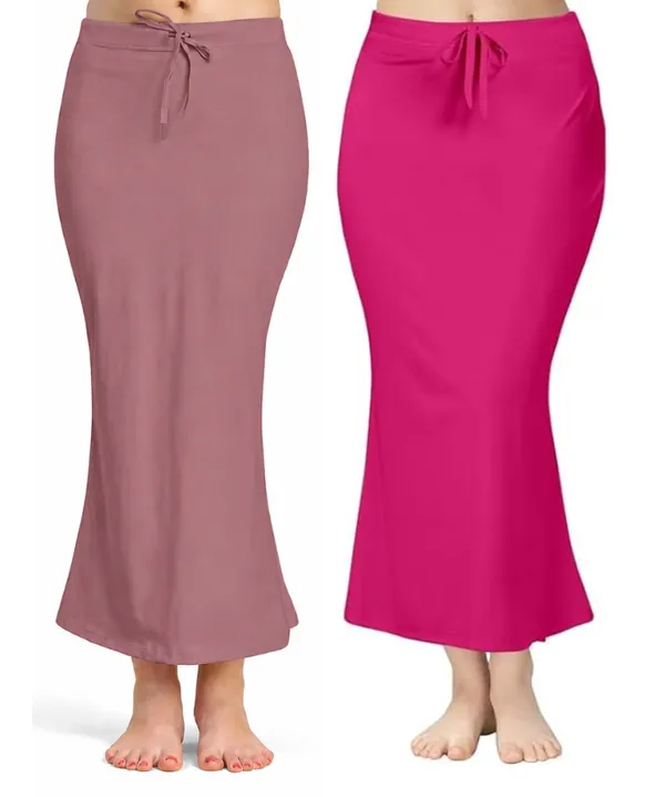 Pack_of_2__Plum_&_Pink_Comfort_Lycra_4_Way_Fabric_Saree_Shapewear_For_Women