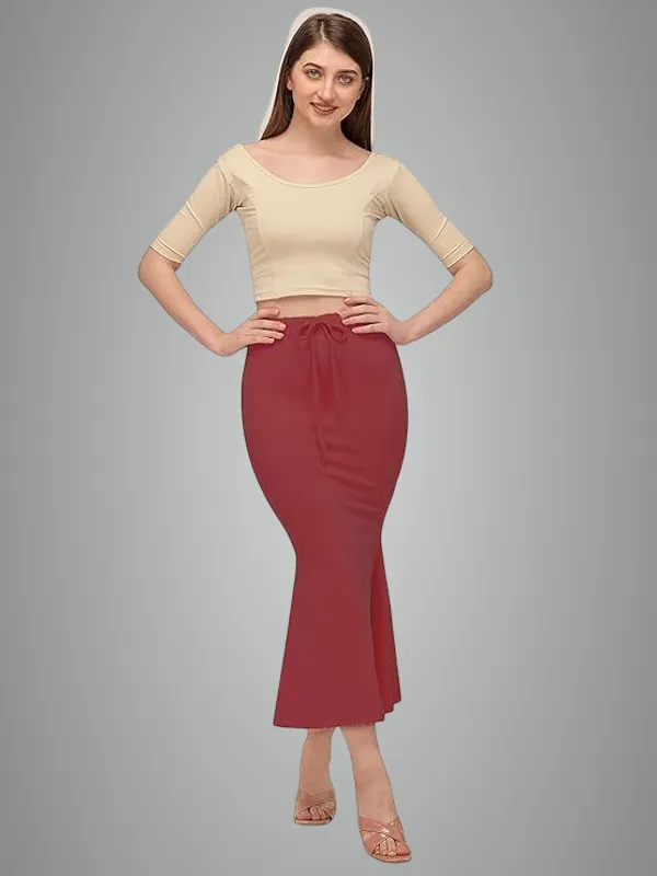 Maroon_Lycra_Everyday_Comfort_Saree_Shapewear_For_Women
