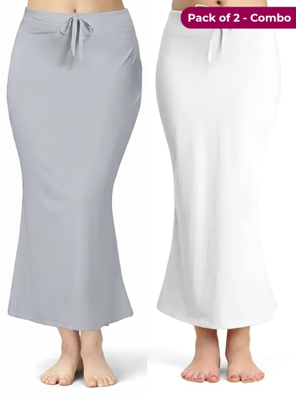 Pack_of_2_Grey_&_White_Comfort_Lycra_4_Way_Fabric_Saree_Shapewear_For_Women