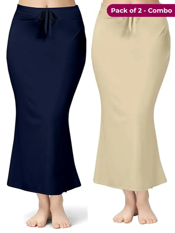 Pack_of_2-Navy_Blue-Beige-Comfort_Lycra_4_Way_Fabric_Saree_Shapewear_For_Women