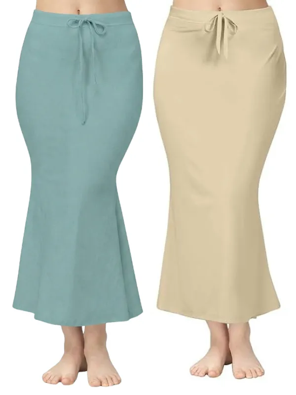 Pack_of_2__Cloud_&_Beige_Comfort_Lycra_4_Way_Fabric_Saree_Shapewear_For_Women