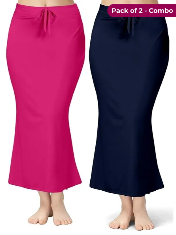 Pack_of_2_Pink_&_Navy_Comfort_Lycra_4_Way_Fabric_Saree_Shapewear_For_Women
