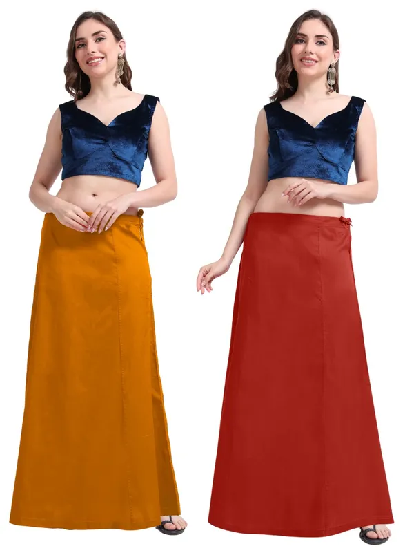 Premium_Cotton_Petticoat_-Pack_of_2_-Mustard_&_Maroon