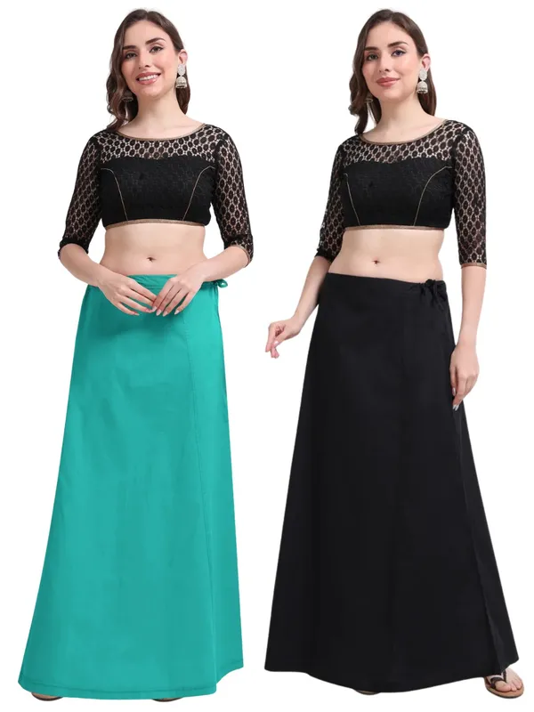 Premium_Cotton_Petticoat_-Pack_of_2_-Peacock_&_Black