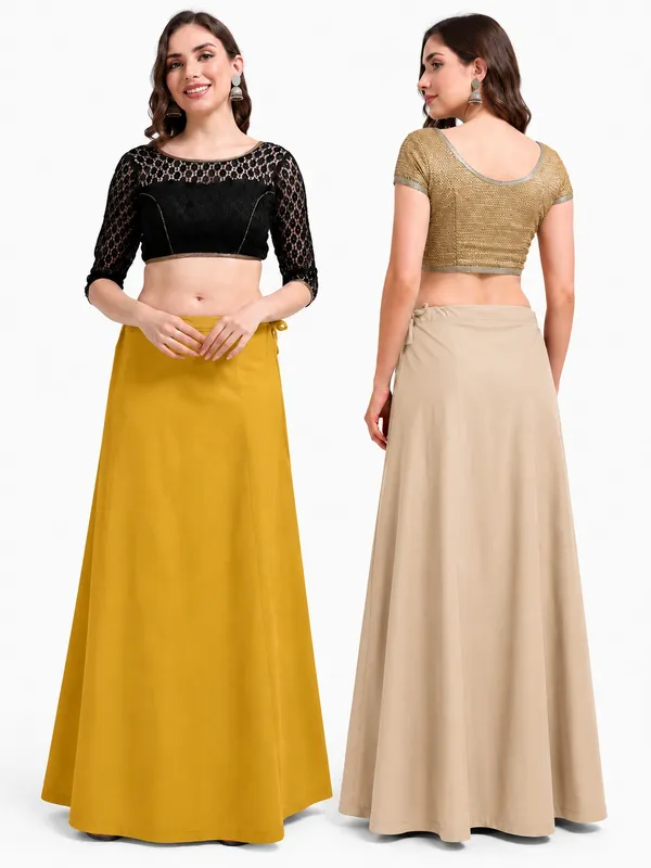 Premium_Cotton_Petticoat_-_Pack_of_2_-_Beige_&_Mustard