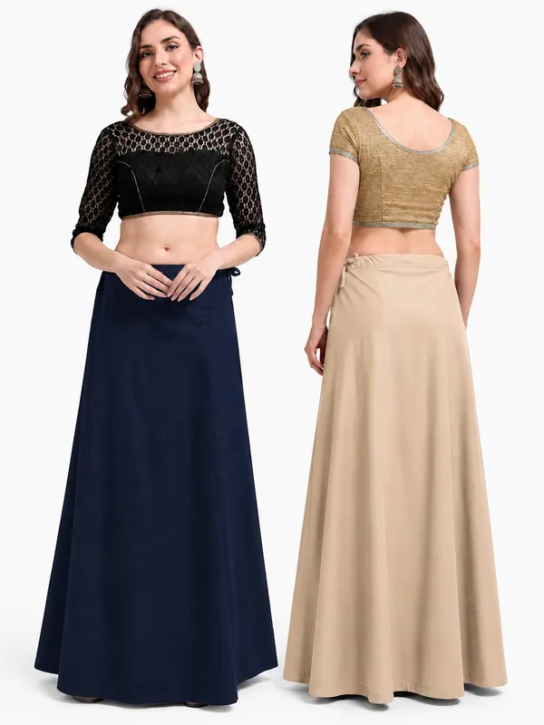 Premium_Cotton_Petticoat_-_Pack_of_2_-_Beige_&_Navy