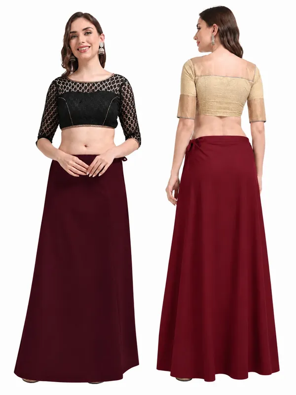 Premium_Cotton_Petticoat_-_Pack_of_2_-_Maroon_&_Wine