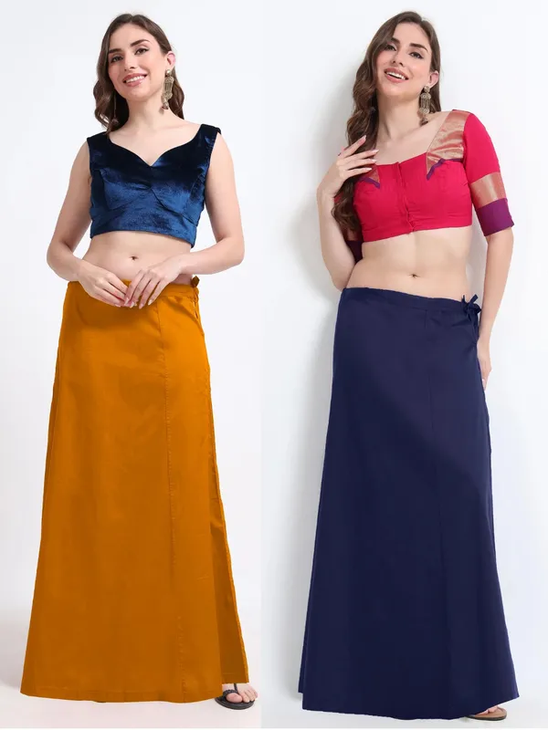 Premium_Cotton_Petticoat_-_Pack_of_2_-_Mustard_&_Navy