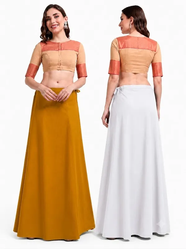 Premium_Cotton_Petticoat_-_Pack_of_2_-_Mustard_&_White