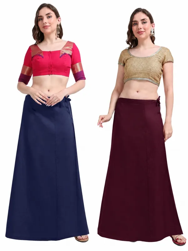 Premium_Cotton_Petticoat_-_Pack_of_2_-_Navy_&_Wine
