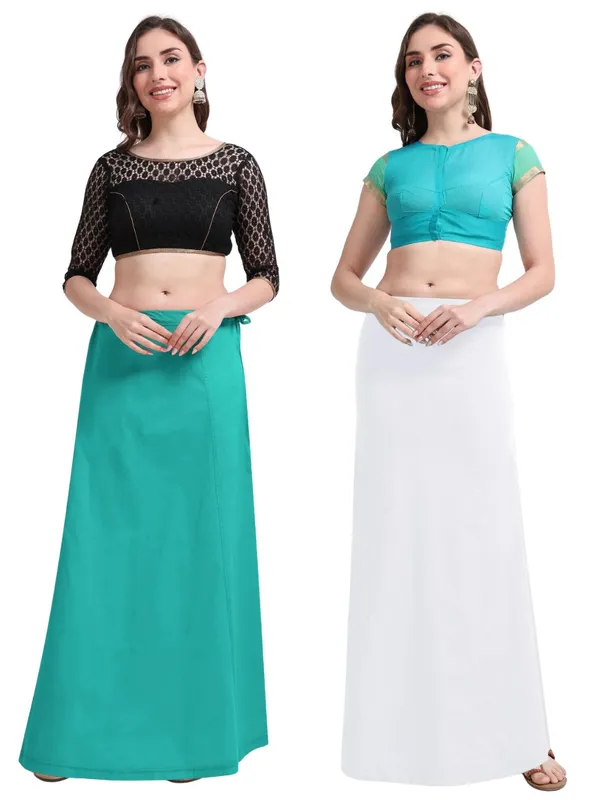 Premium_Cotton_Petticoat_-_Pack_of_2_-_Peacock_&_White