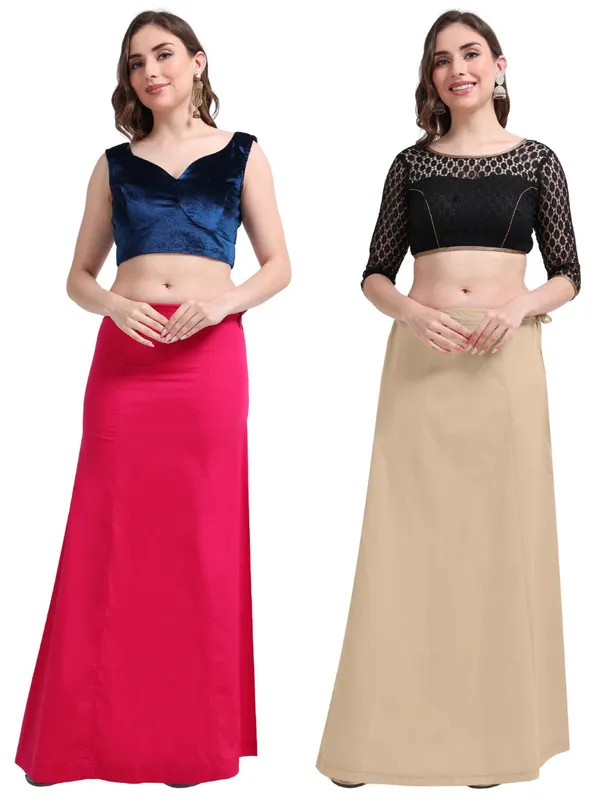 Premium_Cotton_Petticoat_-_Pack_of_2_-_Pink_&_Beige