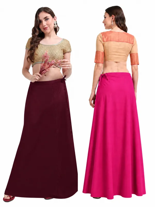 Premium_Cotton_Petticoat_-_Pack_of_2_-_Pink_&_Wine