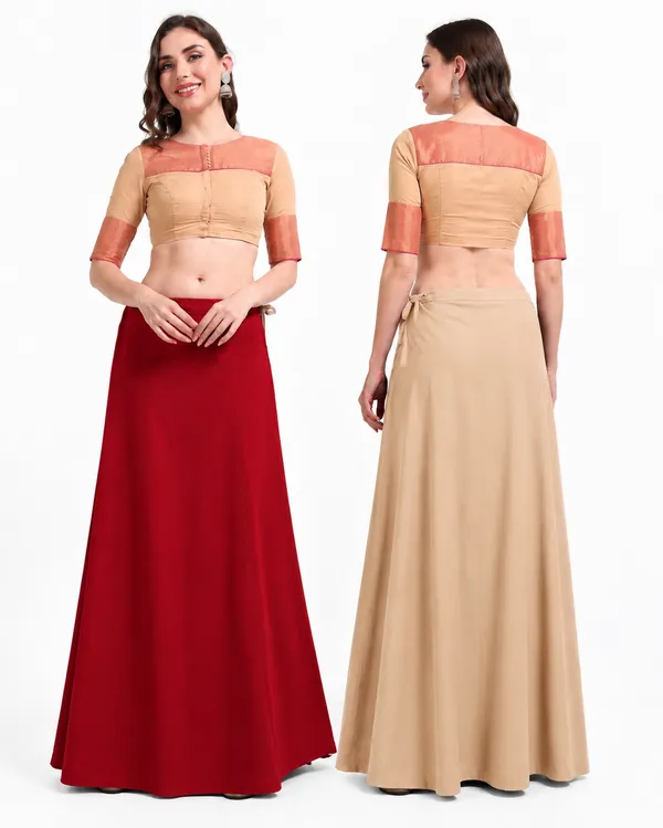 Premium_Cotton_Petticoat_-_Pack_of_2_-_Red_&_Beige