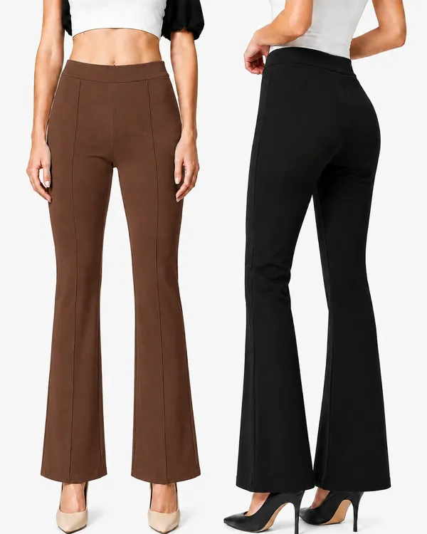 Flared_Pants_-_Brown_&_Black_-_Pack_of_2