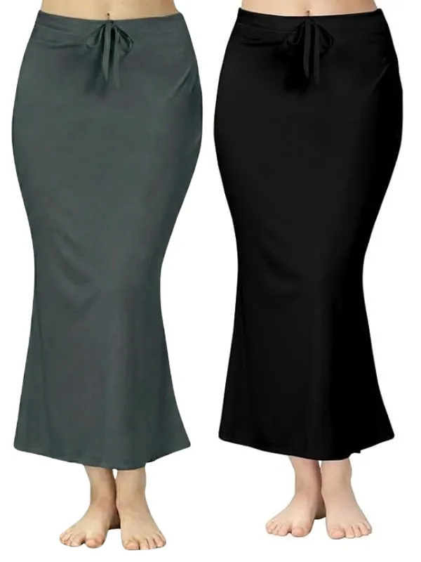 Pack_of_2__Dark_Grey_&_Black_Comfort_Lycra_4_Way_Fabric_Saree_Shapewear_For_Women