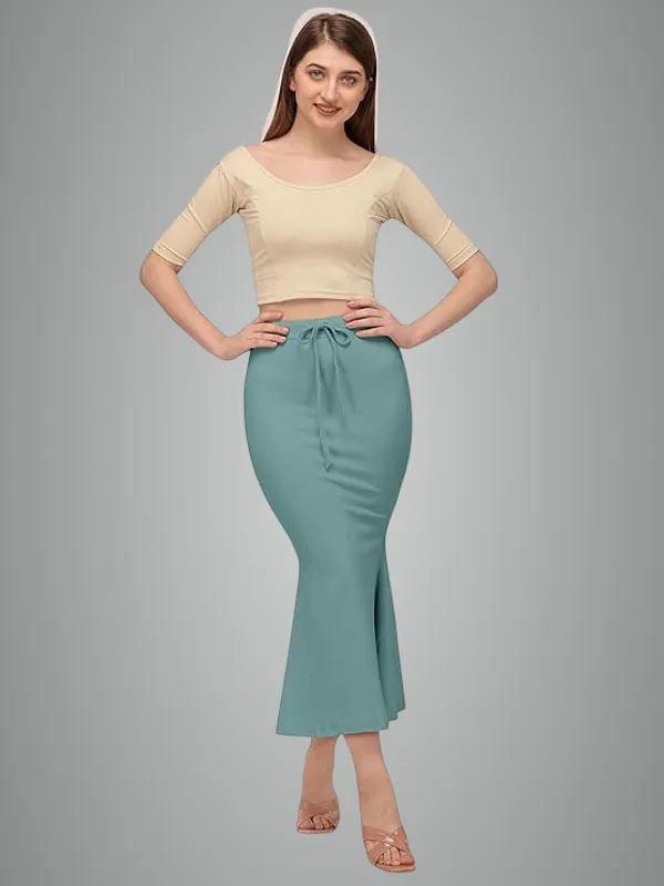 Sage_Green_Lycra_Everyday_Comfort_Saree_Shapewear_For_Women