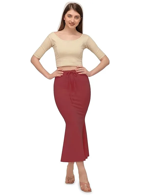 Maroon_Lycra_Everyday_Comfort_Saree_Shapewear_For_Women