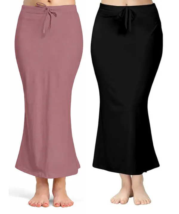 Pack_of_2__Plum_&_Black_Comfort_Lycra_4_Way_Fabric_Saree_Shapewear_For_Women