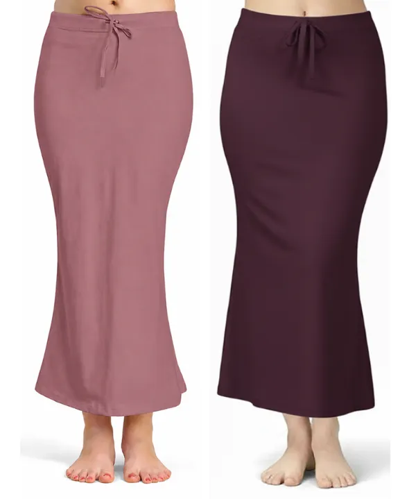Pack_of_2__Plum_&_Wine_Comfort_Lycra_4_Way_Fabric_Saree_Shapewear_For_Women